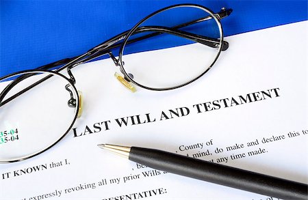Last Will and Testament concept of estate planning Stock Photo - Budget Royalty-Free & Subscription, Code: 400-06693775