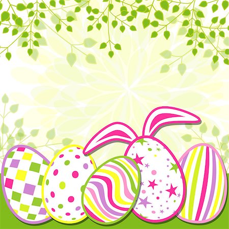 simsearch:400-07406705,k - Springtime Easter Holiday Greeting Card Foto de stock - Super Valor sin royalties y Suscripción, Código: 400-06700067