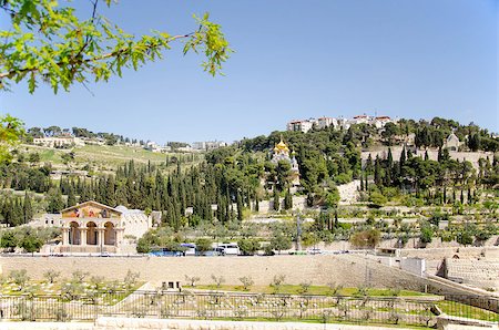 View over Mount of Olive from the Old City, March 2013 Photographie de stock - Aubaine LD & Abonnement, Code: 400-06700077