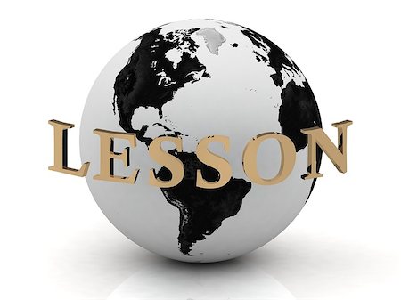 simsearch:400-06204295,k - LESSON abstraction inscription around earth on a white background Stock Photo - Budget Royalty-Free & Subscription, Code: 400-06700132