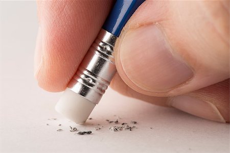 paper mistake - Deleting error with the pencil eraser. Stock Photo - Budget Royalty-Free & Subscription, Code: 400-06700642