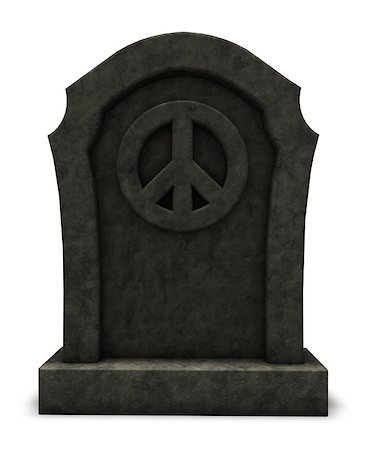 simsearch:400-06419591,k - pacific symbol on a gravestone - 3d illustration Stock Photo - Budget Royalty-Free & Subscription, Code: 400-06700658