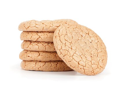 Almond cookies isolated on the white background Stock Photo - Budget Royalty-Free & Subscription, Code: 400-06700819