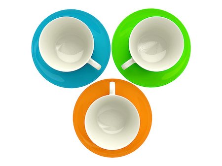 Three cups arranged in a symmetrical composition Foto de stock - Royalty-Free Super Valor e Assinatura, Número: 400-06700839