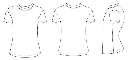 Outline t-shirt vector illustration isolated on white. EPS8 file available.  You can change the color or you can add your logo easily. Stock Photo - Budget Royalty-Free & Subscription, Code: 400-06700847