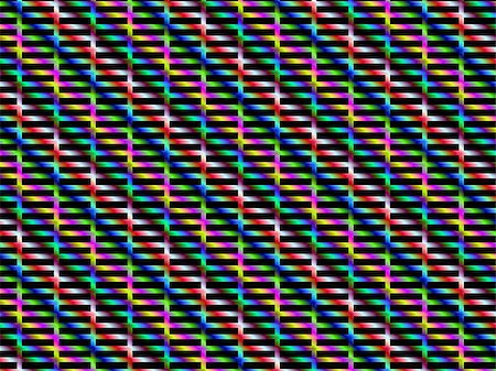 simsearch:400-06699301,k - Digital abstract fractal image with a colorful grid design in yellow, pink, red, blue and green on a black background. Stock Photo - Budget Royalty-Free & Subscription, Code: 400-06700995