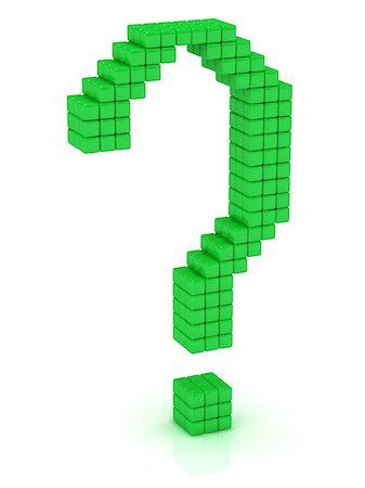 simsearch:400-06952963,k - Green question mark cube on a white background Stock Photo - Budget Royalty-Free & Subscription, Code: 400-06701684