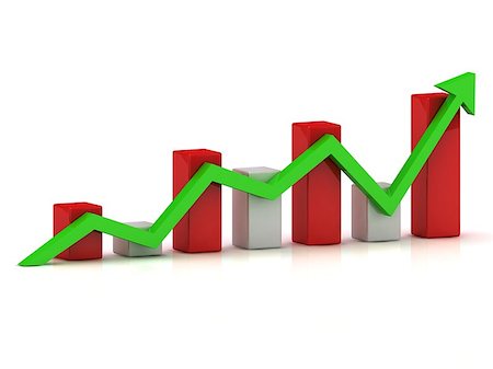 sales data - Business graph: fluctuations in growth and reduction of the green arrow Stock Photo - Budget Royalty-Free & Subscription, Code: 400-06701680