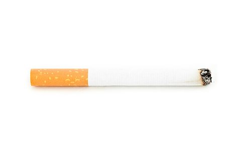 Close up of a cigarette lighted against a white background Stock Photo - Budget Royalty-Free & Subscription, Code: 400-06734045