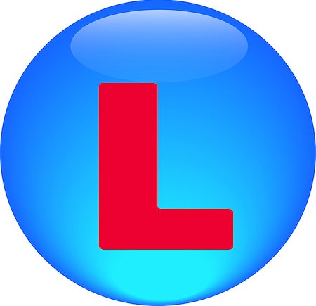 Alphabet icon symbol letter L on blue spherical Stock Photo - Budget Royalty-Free & Subscription, Code: 400-06735991