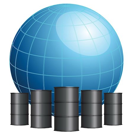 simsearch:400-04422870,k - Globe surrounded by oil barrels. Also available as a Vector in Adobe illustrator EPS format, compressed in a zip file. The vector version be scaled to any size without loss of quality. Stock Photo - Budget Royalty-Free & Subscription, Code: 400-06736136