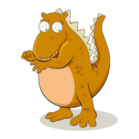 simsearch:400-08956391,k - Vector illustration of a cartoon dinosaur Stock Photo - Budget Royalty-Free & Subscription, Code: 400-06736302