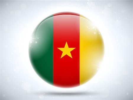 simsearch:400-06365583,k - Vector - Cameroon Flag Glossy Button Stock Photo - Budget Royalty-Free & Subscription, Code: 400-06736360