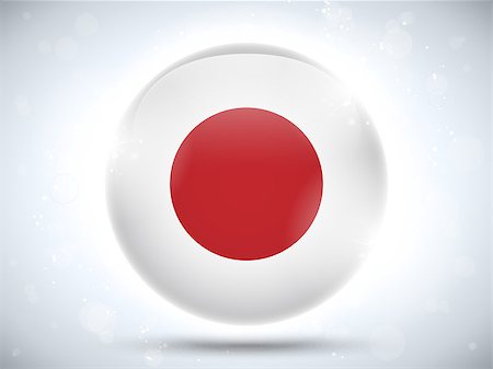 simsearch:400-07032470,k - Vector - Japan Flag Glossy Button Photographie de stock - Aubaine LD & Abonnement, Code: 400-06736378