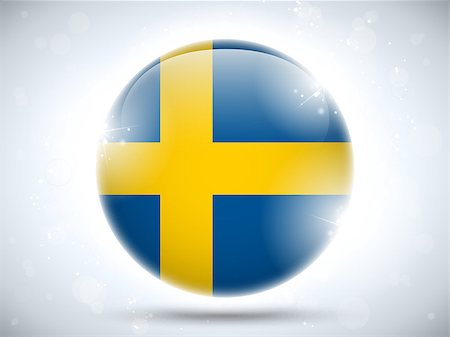simsearch:400-07032470,k - Vector - Sweden Flag Glossy Button Photographie de stock - Aubaine LD & Abonnement, Code: 400-06736387