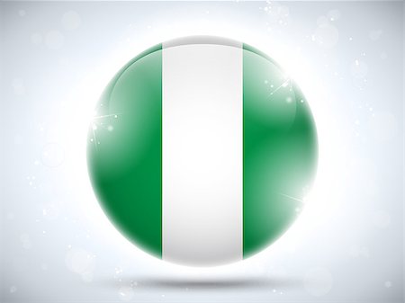 simsearch:400-06365583,k - Vector - Nigeria Flag Glossy Button Stock Photo - Budget Royalty-Free & Subscription, Code: 400-06736382