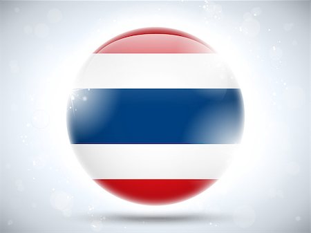 simsearch:400-07032470,k - Vector - Thailand Flag Glossy Button Photographie de stock - Aubaine LD & Abonnement, Code: 400-06736390
