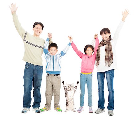 happy family with pet Stock Photo - Budget Royalty-Free & Subscription, Code: 400-06736420