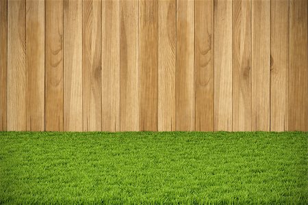 simsearch:400-06928460,k - wooden wall and floor from the green grass. Stock Photo - Budget Royalty-Free & Subscription, Code: 400-06736954