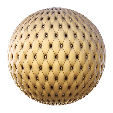 luxurious leather ball with gold buttons. Stock Photo - Budget Royalty-Free & Subscription, Code: 400-06736985