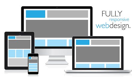 Fully responsive web design in electronic devices vector eps10 Stock Photo - Budget Royalty-Free & Subscription, Code: 400-06737029