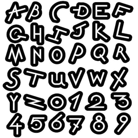 simsearch:400-04311628,k - Decorative alphabet vector  set Foto de stock - Royalty-Free Super Valor e Assinatura, Número: 400-06737120