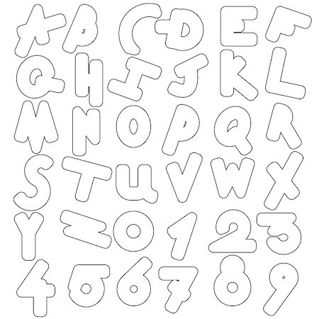 simsearch:400-04311628,k - Decorative alphabet vector  set Foto de stock - Royalty-Free Super Valor e Assinatura, Número: 400-06737122