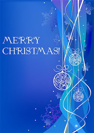 Merry christmas illustration with new year balls Stock Photo - Budget Royalty-Free & Subscription, Code: 400-06737360