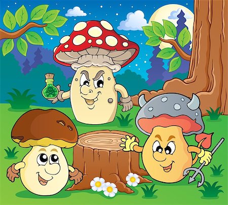 simsearch:400-07417266,k - Mushroom theme image 6 - vector illustration. Foto de stock - Super Valor sin royalties y Suscripción, Código: 400-06737493