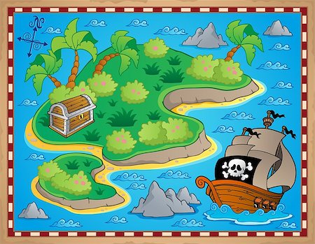 simsearch:632-05759604,k - Theme with island and treasure 2 - vector illustration. Stock Photo - Budget Royalty-Free & Subscription, Code: 400-06737505