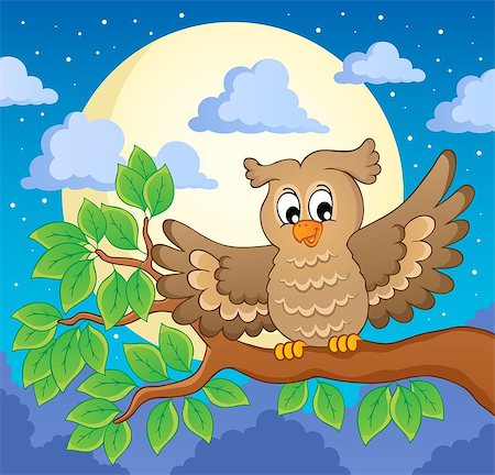 simsearch:400-08864013,k - Owl theme image 1 - vector illustration. Stock Photo - Budget Royalty-Free & Subscription, Code: 400-06737500