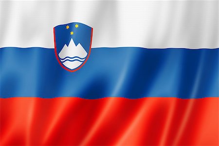 simsearch:400-06737620,k - Slovenia flag, three dimensional render, satin texture Photographie de stock - Aubaine LD & Abonnement, Code: 400-06737608
