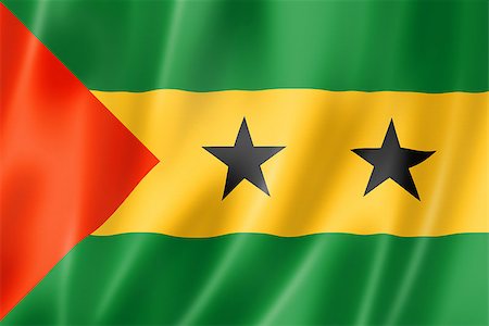 simsearch:400-06745053,k - Sao Tome and Principe flag, three dimensional render, satin texture Stock Photo - Budget Royalty-Free & Subscription, Code: 400-06737603