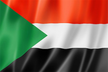 simsearch:400-08250314,k - Sudan flag, three dimensional render, satin texture Stock Photo - Budget Royalty-Free & Subscription, Code: 400-06737614