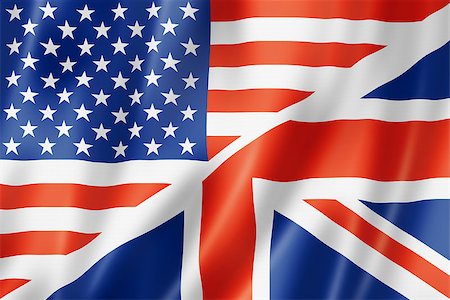 simsearch:400-06085124,k - USA and UK flag, three dimensional render, satin texture. speaking english symbol Stock Photo - Budget Royalty-Free & Subscription, Code: 400-06737624