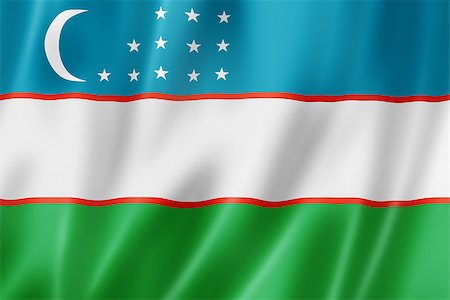 simsearch:400-06737620,k - Uzbekistan flag, three dimensional render, satin texture Photographie de stock - Aubaine LD & Abonnement, Code: 400-06737625