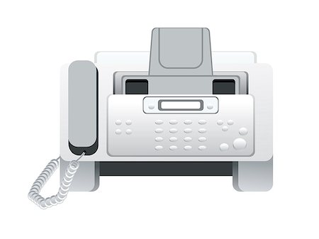 fax - abstract fax machine icon vector illustration Fotografie stock - Microstock e Abbonamento, Codice: 400-06737896