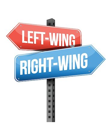 democrat - Left-wing and right-wing road sign illustration design over white Photographie de stock - Aubaine LD & Abonnement, Code: 400-06738420