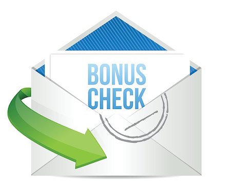 simsearch:400-06326801,k - bonus check Envelope illustration design over a white background design Stock Photo - Budget Royalty-Free & Subscription, Code: 400-06738887