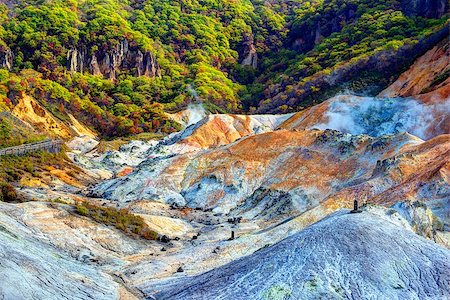 Hell Valley in Noboribetsu, Hokkaido is a natural hot spring source. Stock Photo - Budget Royalty-Free & Subscription, Code: 400-06739462