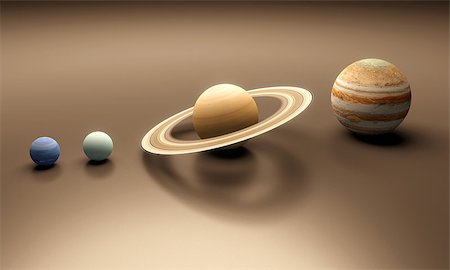 simsearch:400-06766471,k - A rendered size-comparence sheet between the Planets Neptune, Uranus, Saturn and Jupiter. Stock Photo - Budget Royalty-Free & Subscription, Code: 400-06739518