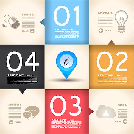 report document icon - Infographic template design - Original geometric paper shapes with shadows. Ideal to display data and informations with modern style. Stock Photo - Budget Royalty-Free & Subscription, Code: 400-06733511