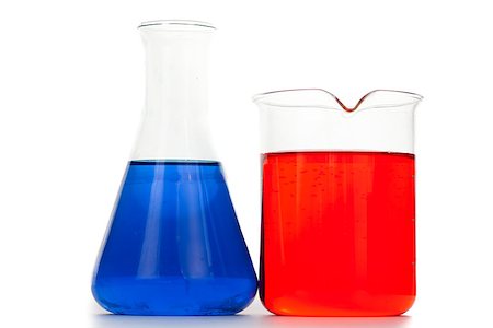 Beaker next to an erlenmeyer against a white background Stock Photo - Budget Royalty-Free & Subscription, Code: 400-06733718