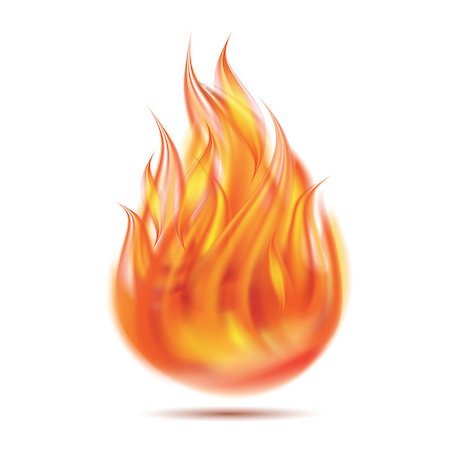 Symbol of fire on white background. Vector illustration Photographie de stock - Aubaine LD & Abonnement, Code: 400-06744042