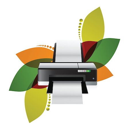 simsearch:400-05289490,k - printer floral illustration design over a white background Stock Photo - Budget Royalty-Free & Subscription, Code: 400-06744426