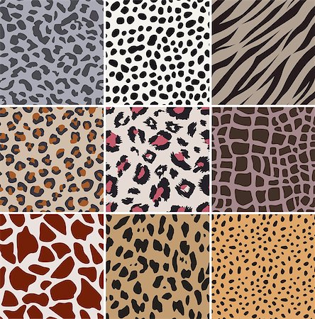 seamless animal skin fabric pattern Stock Photo - Budget Royalty-Free & Subscription, Code: 400-06744544