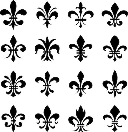 fleur de lis set Photographie de stock - Aubaine LD & Abonnement, Code: 400-06744555