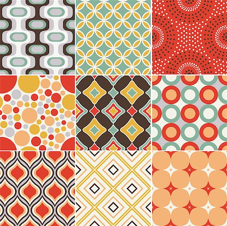 retro seamless pattern Stock Photo - Budget Royalty-Free & Subscription, Code: 400-06744572