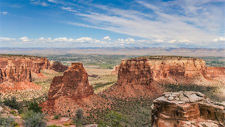 Sandstone formations in Colorado National Monument, USA Stockbilder - Microstock & Abonnement, Bildnummer: 400-06744627