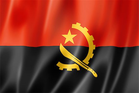 simsearch:400-06745053,k - Angola flag, three dimensional render, satin texture Stock Photo - Budget Royalty-Free & Subscription, Code: 400-06745027